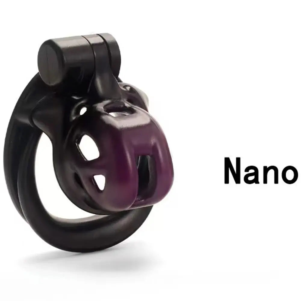 High-Quality Gradient Durable ABS Male Chastity Cage With Double Penis Rings