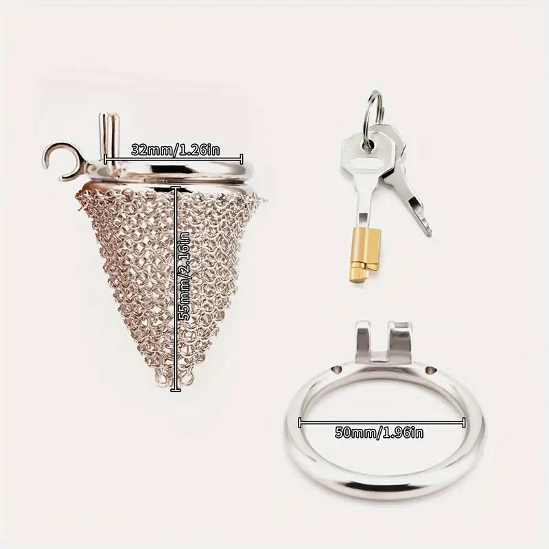Mesh Chastity Lock For Men Hollow Chastity Cage Celibacy CB Chastity Device