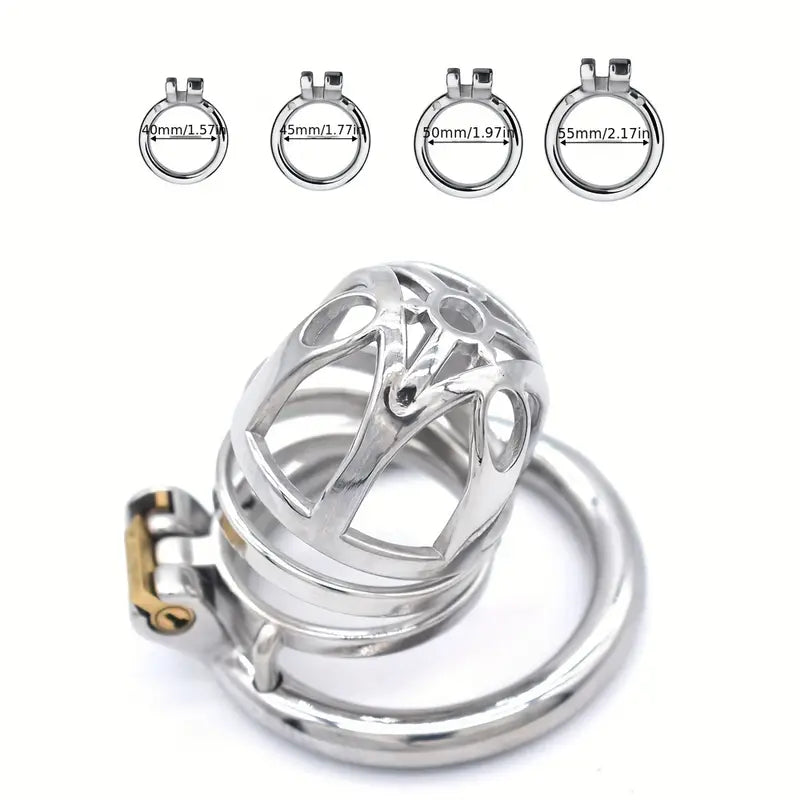 Male Stainless Steel Chastity Cage Device Chastity Lock Cage Penis Ring