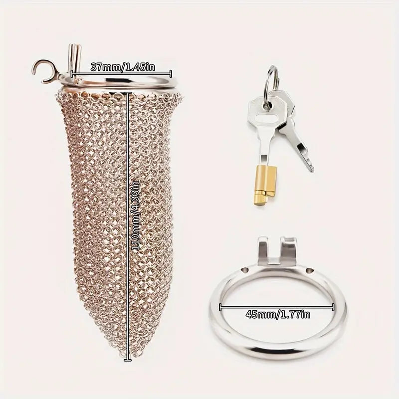 Mesh Chastity Lock For Men Hollow Chastity Cage Celibacy CB Chastity Device