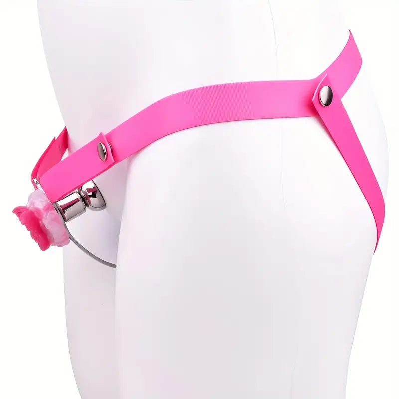 Metal Flat BDSM Butterfly Vaginal Chastity Cage Device Belt For Female Adults