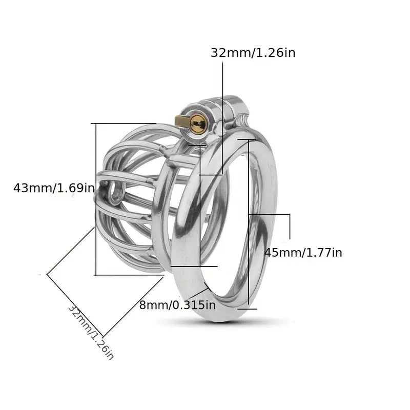 Male Chastity Hot Cold Stimulation Wild Scream Adult BDSM Metal Cock Cage