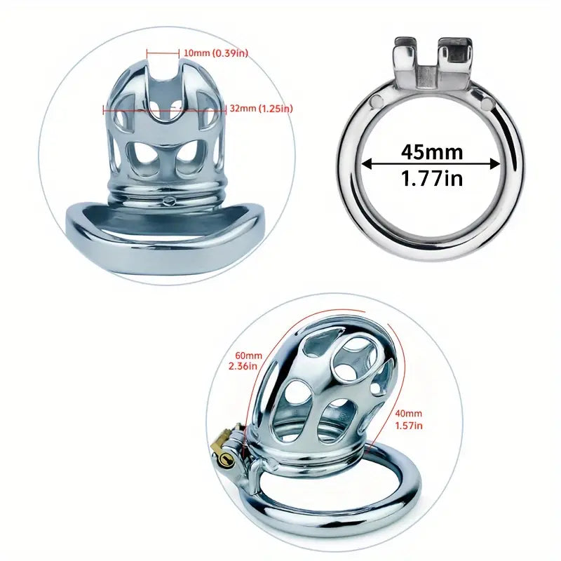 Stainless Steel Male Chastity Cage Hand-Washable Enhances Sexual Pleasure