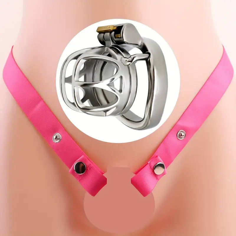 Stainless Steel Chastity Lock Metal Hollow Birdcage CB Lock Cage Sex Toy