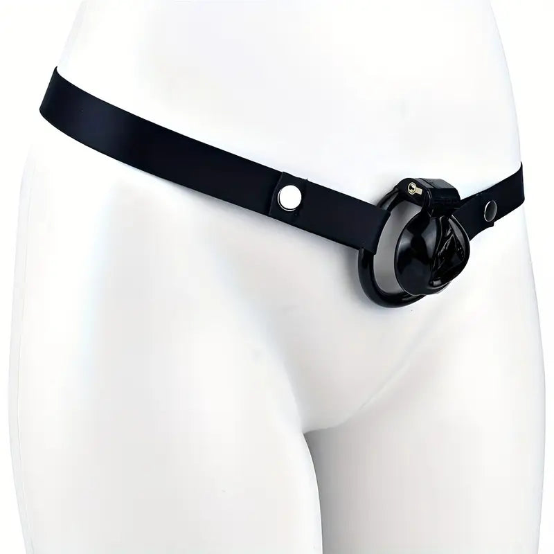 Plastic Male Female Genital Chastity Cage Device Set With 4 Size Clips