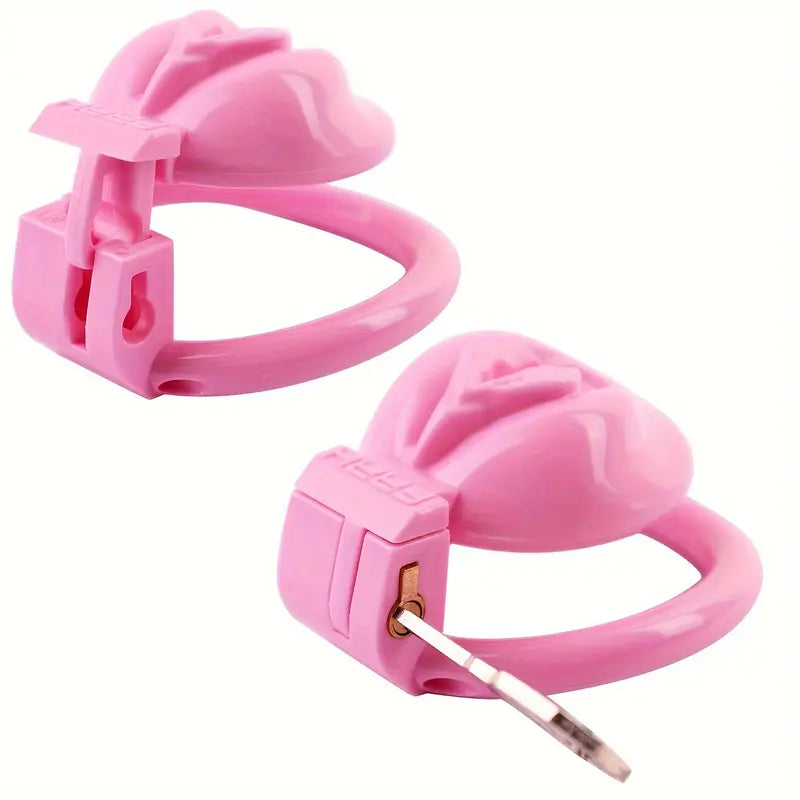 Plastic Pink Black Male Penis Cage With Adjustable Sizes Elastic Nylon Chastity