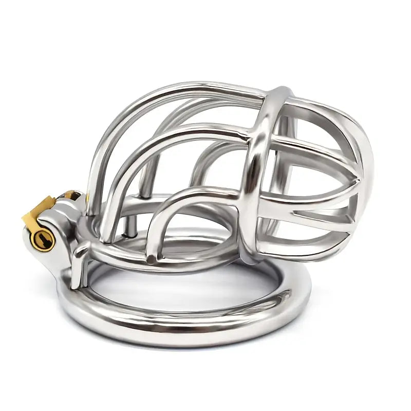 304 Stainless Steel Lock Skeletonized Design One-Piece Molding Cock Cage