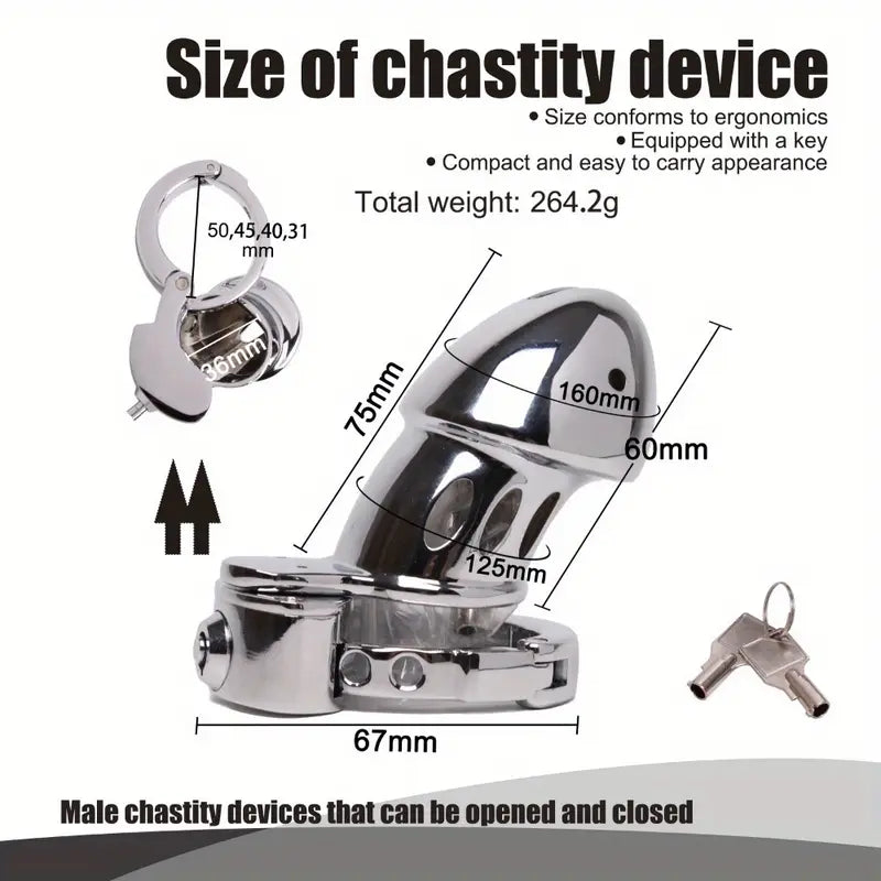 Adjustable Stainless Steel Chastity Cage Celibacy Chastity Device Penis Chastity