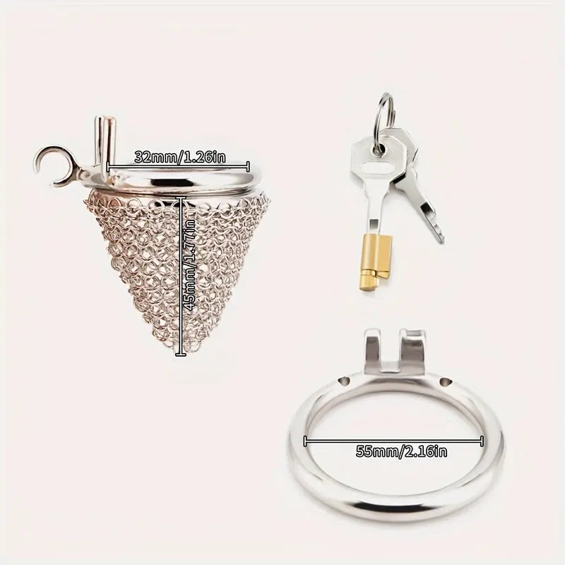 Mesh Chastity Lock For Men Hollow Chastity Cage Celibacy CB Chastity Device