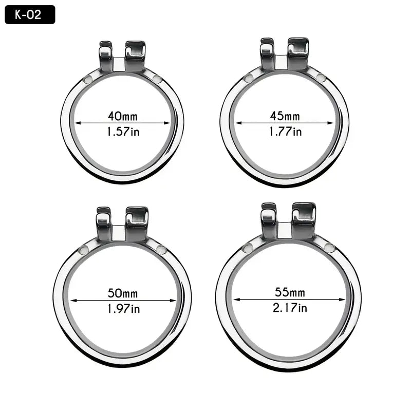 Stainless Steel Chastity Lock Metal Hollow Birdcage CB Lock Cage Sex Toy