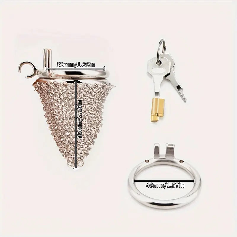 Mesh Chastity Lock For Men Hollow Chastity Cage Celibacy CB Chastity Device