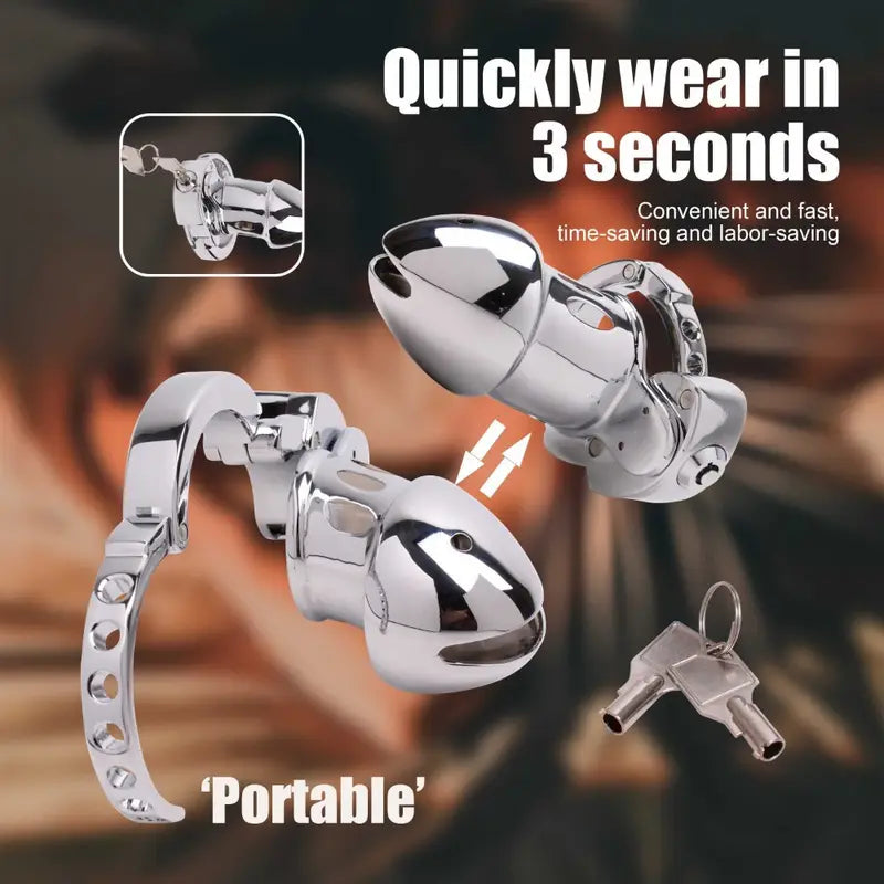 Adjustable Stainless Steel Chastity Cage Celibacy Chastity Device Penis Chastity