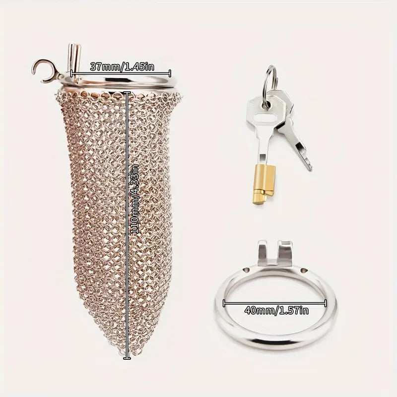 Mesh Chastity Lock For Men Hollow Chastity Cage Celibacy CB Chastity Device