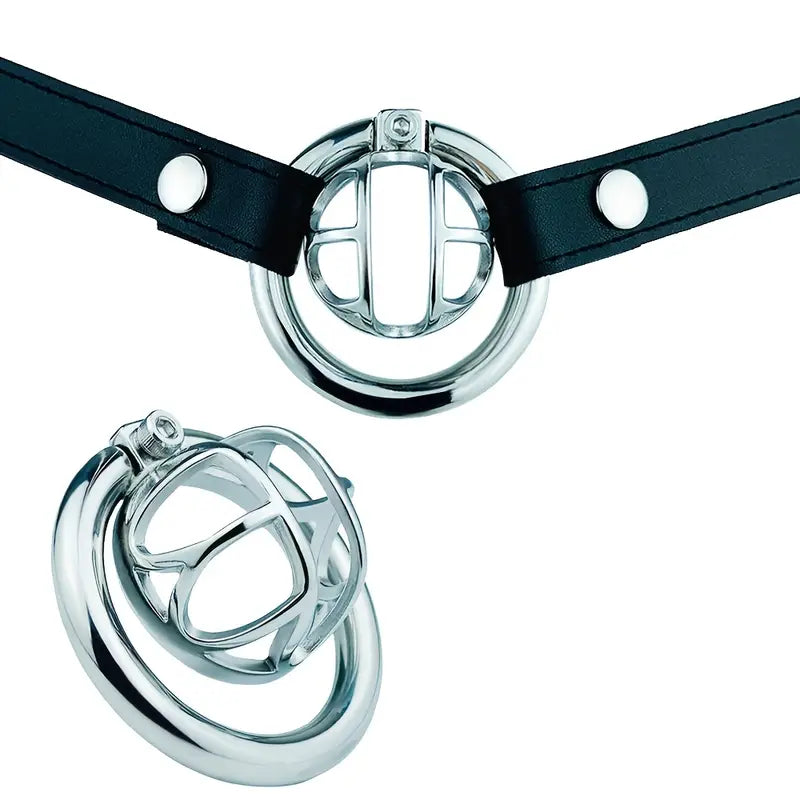 Metal Hollow Opening Male Device Screw Adjustable Wear Lock Cock Cage