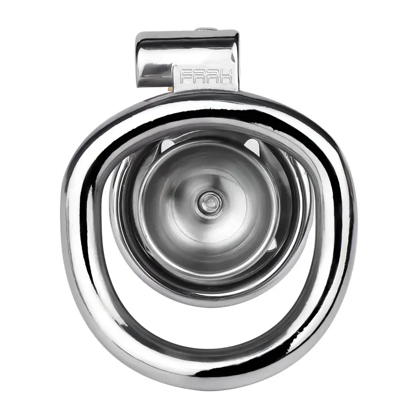 M-shaped Flat Stainless Steel Negative Inverted Chastity Penis Lock Cage