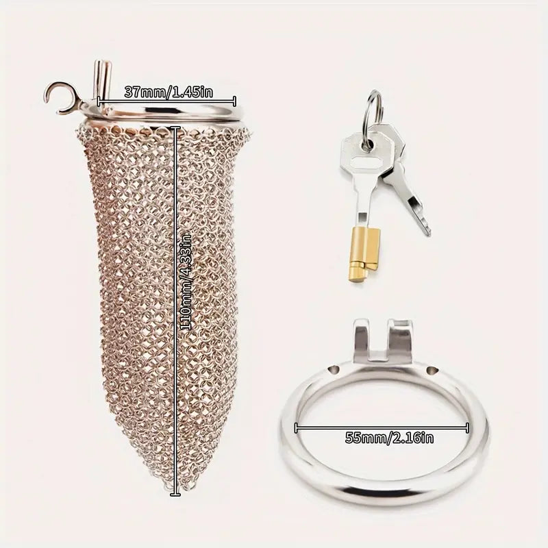 Mesh Chastity Lock For Men Hollow Chastity Cage Celibacy CB Chastity Device