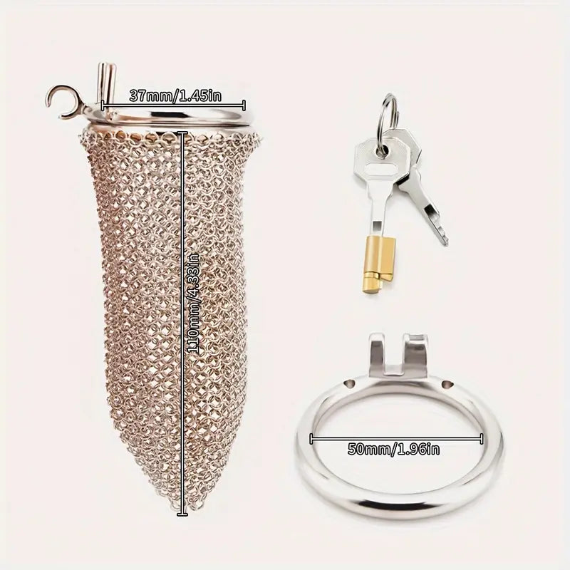 Mesh Chastity Lock For Men Hollow Chastity Cage Celibacy CB Chastity Device