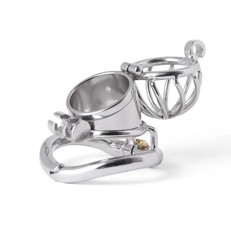Metal Stainless Steel Openable Breathable Penis Chastity Cage Restraint Device