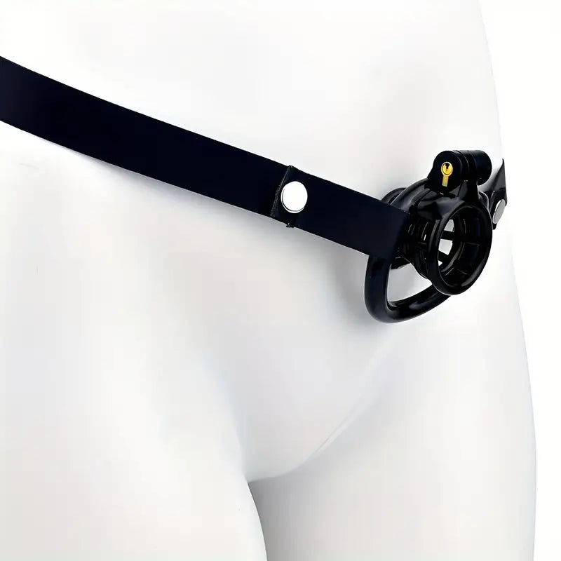 3D Print Resin Male Black Inverted Chastity Cage Device With Elastic Belt 4 Sizes