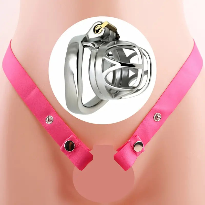 Stainless Steel Chastity Lock Metal Hollow Birdcage CB Lock Cage Sex Toy