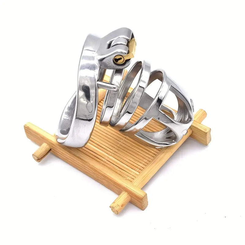 Male Stainless Steel Chastity Cage Device Chastity Lock Cage Penis Ring