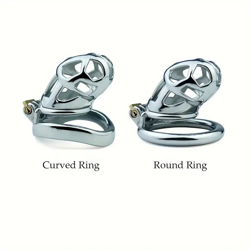 Metal Snake Shape Hollow Men Chastity Cage Penis Lock 4 Sizes Chastity