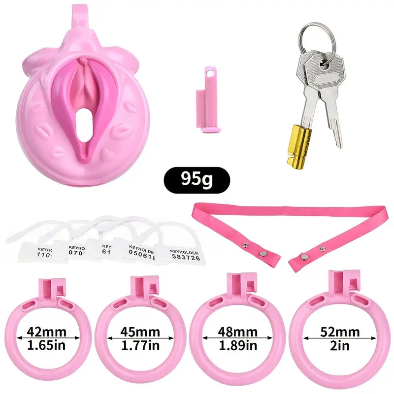 Adjustable Chastity Belt Negative Pole Resin Chastity Cage Lock For Couples