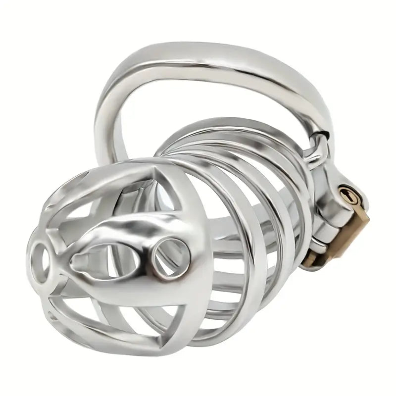 Stainless Steel Long Chastity Cage Device Multi-ring Penis Ring Chastity Lock