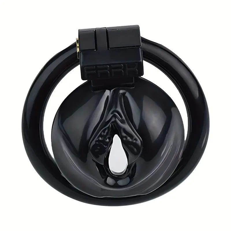 Plastic Male Female Genital Chastity Cage Device Set With 4 Size Clips