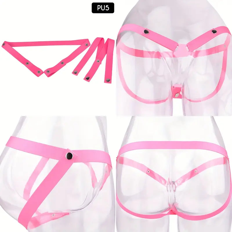 Metal Flat BDSM Butterfly Vaginal Chastity Cage Device Belt For Female Adults