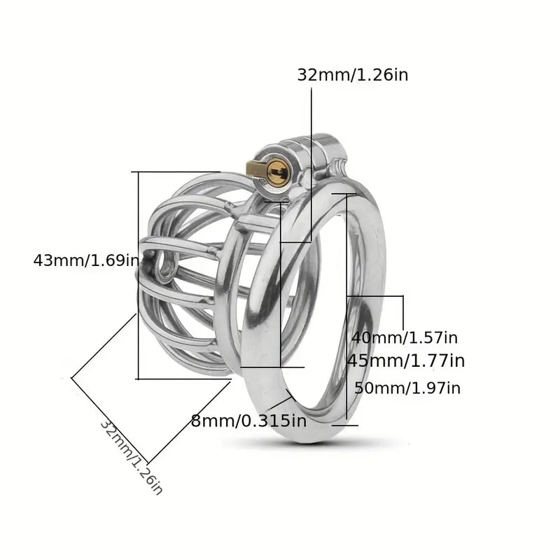 Male Chastity Hot Cold Stimulation Wild Scream Adult BDSM Metal Cock Cage