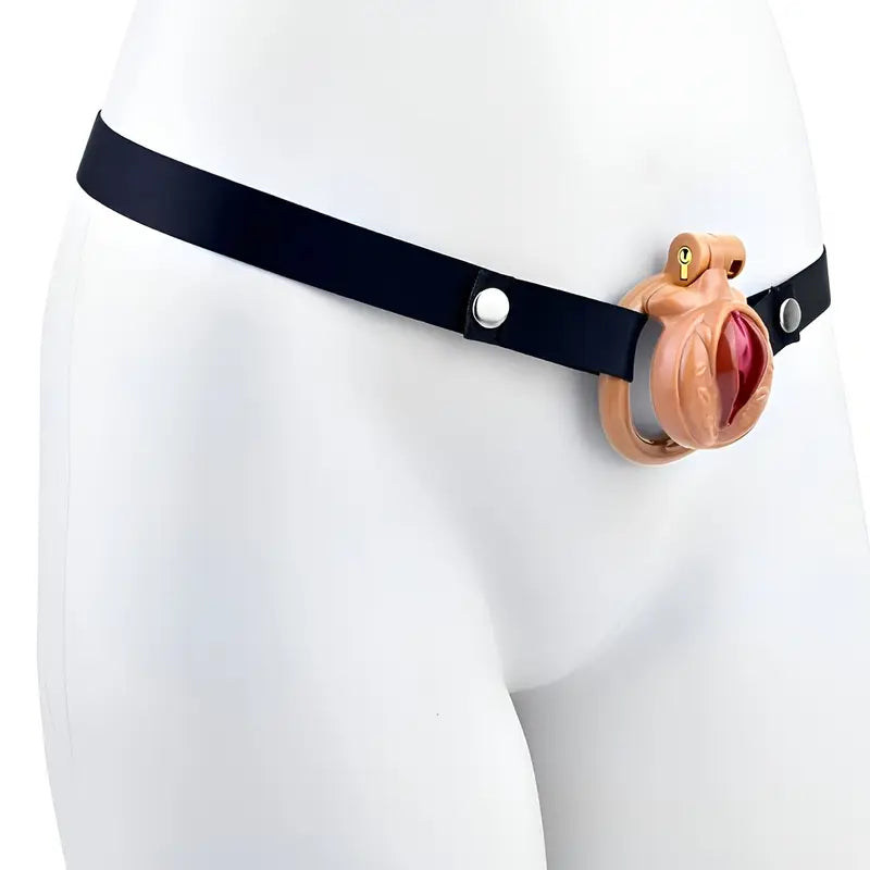 Adjustable Chastity Belt Negative Pole Resin Chastity Cage Lock For Couples