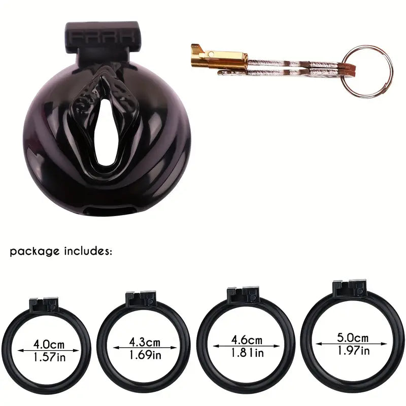 Plastic Pink Black Male Penis Cage With Adjustable Sizes Elastic Nylon Chastity