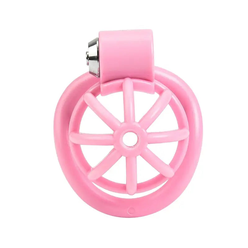 Male Penis Chastity Cage Pink Black Small Chastity Cage With 5 Rooster Rings