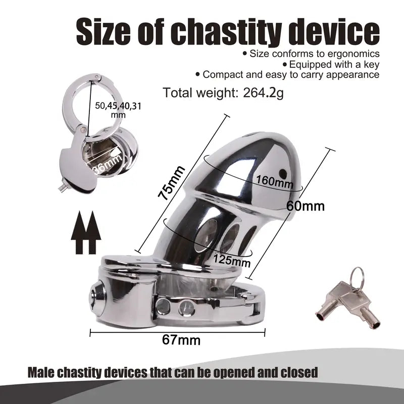 Adjustable Stainless Steel Chastity Cage Celibacy Chastity Device Penis Chastity
