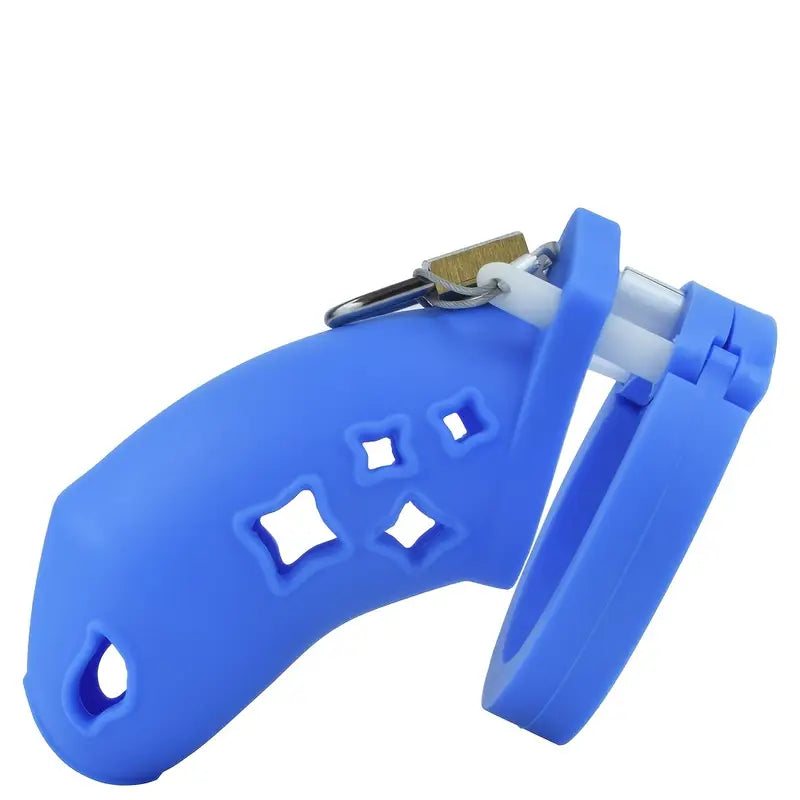 Lightweight Soft Silicone Chastity Cage For Men DIY Assembly With 5 Penile Rings