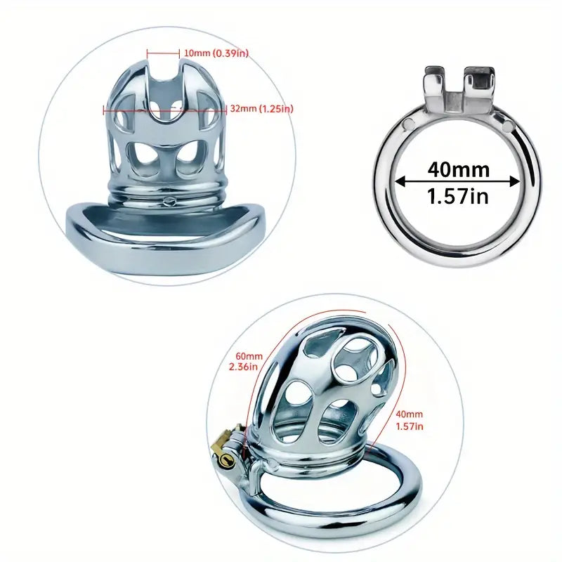 Stainless Steel Male Chastity Cage Hand-Washable Enhances Sexual Pleasure