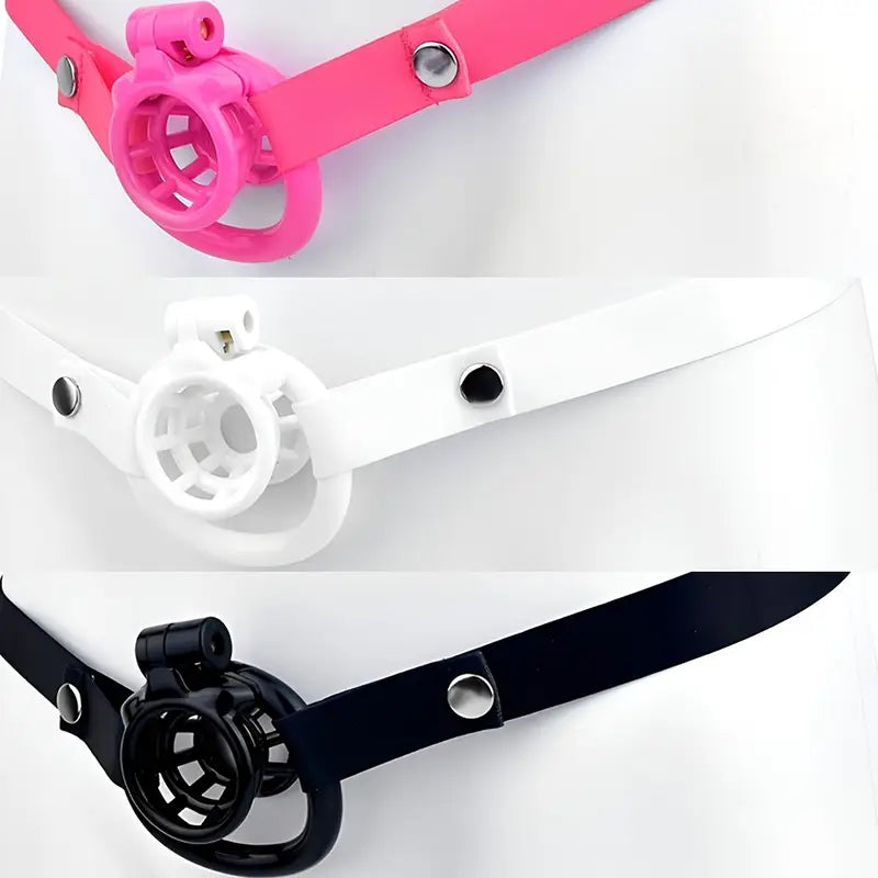 Resin Negative Chastity Cage Device With Adjustable Elastic Band For Men