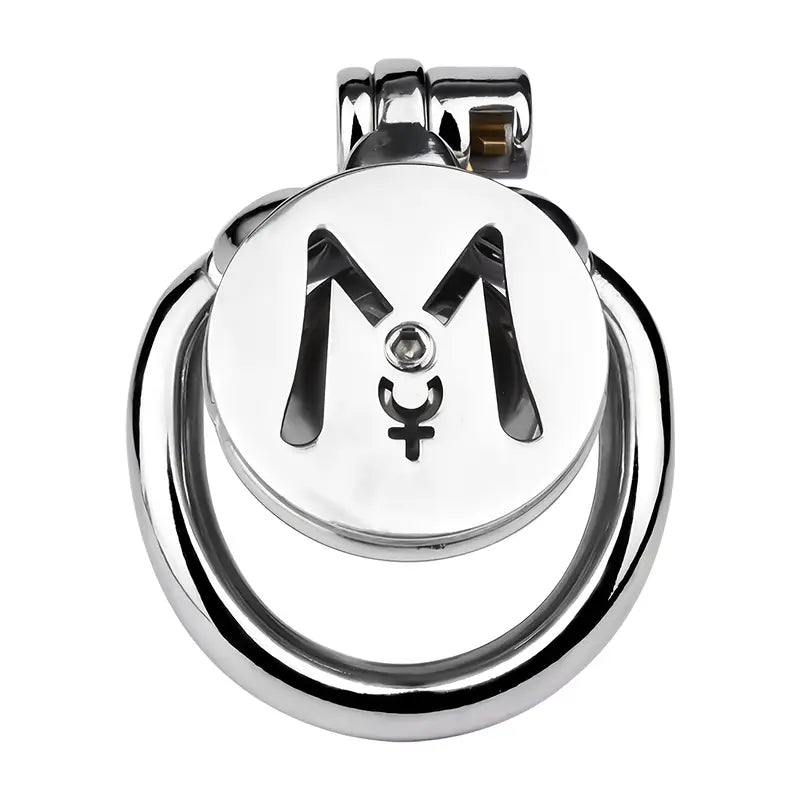M-shaped Flat Stainless Steel Negative Inverted Chastity Penis Lock Cage