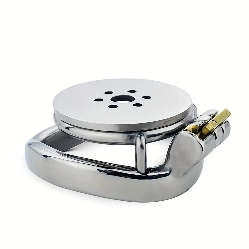 Metal Negative Inverted Chastity Cage Flat Stainless Steel Chastity Lock Cage