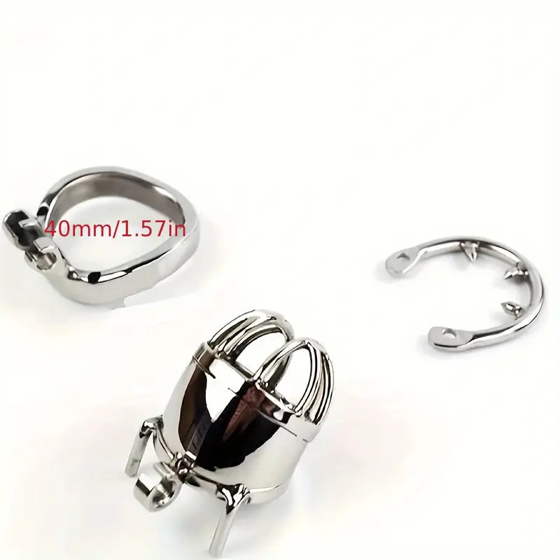 Stainless Steel Male Chastity Device Short Curved Arc With Locking Mechanism