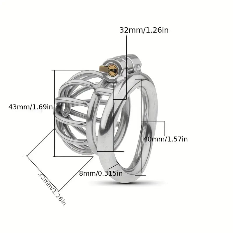 Male Chastity Hot Cold Stimulation Wild Scream Adult BDSM Metal Cock Cage