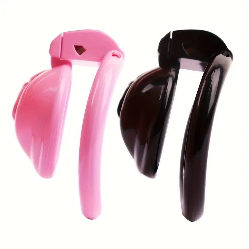 Plastic Pink Black Male Penis Cage With Adjustable Sizes Elastic Nylon Chastity