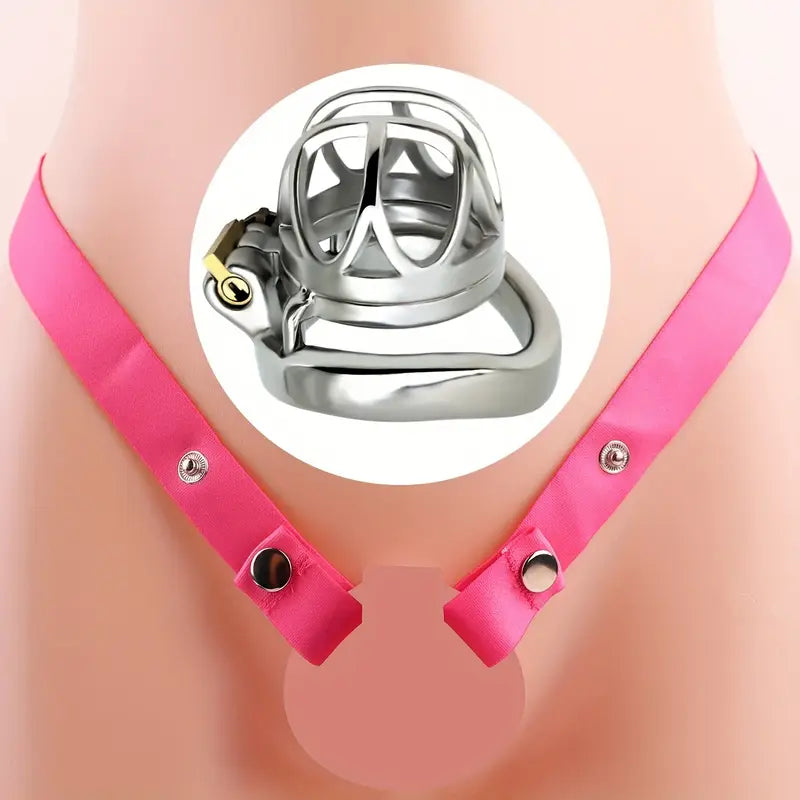 Stainless Steel Chastity Lock Metal Hollow Birdcage CB Lock Cage Sex Toy