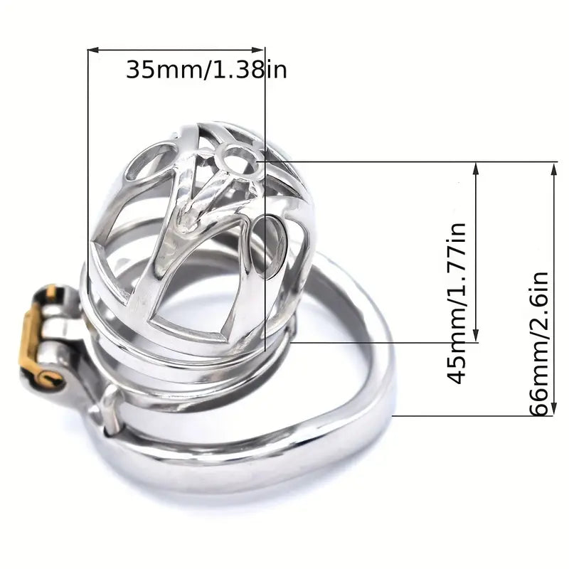 Male Stainless Steel Chastity Cage Device Chastity Lock Cage Penis Ring