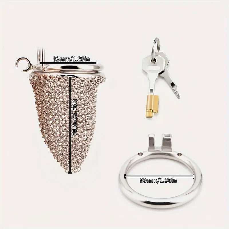 Mesh Chastity Lock For Men Hollow Chastity Cage Celibacy CB Chastity Device