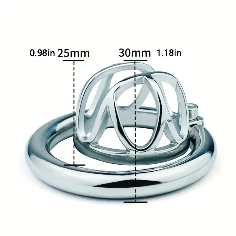 Metal Hollow Opening Male Device Screw Adjustable Wear Lock Cock Cage