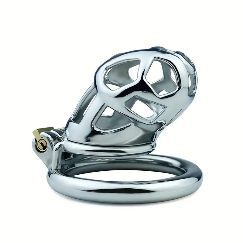 Metal Snake Shape Hollow Men Chastity Cage Penis Lock 4 Sizes Chastity