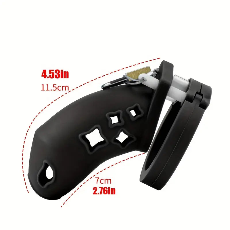 Lightweight Soft Silicone Chastity Cage For Men DIY Assembly With 5 Penile Rings