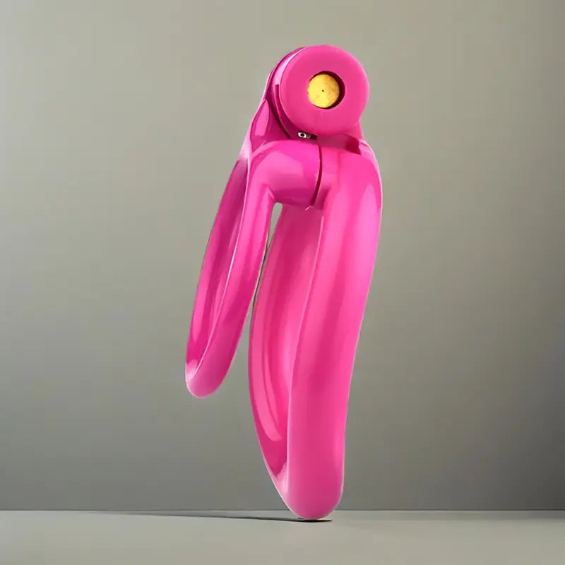 Pink Dual-Axis Penis Ring Adjustable Tension Lightweight Resin Cock Cage